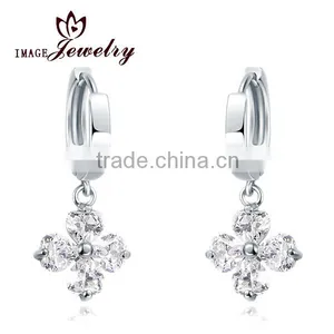 2014 Factory High Quality Hot Sell Diamond 925 Sterling Silver Earring thumbnail-1