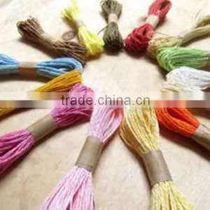 Natural Paper Raffia Ribbon for Gift Decoration Bow Paper Raffia Ribbon Bows thumbnail-1