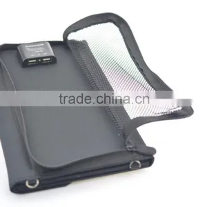 2016 Outdoor Fittings 12W 2Pcs Portable Foldable Solar Charger With 23-24% Solar Conversion Rate thumbnail-4