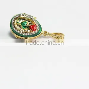 Hot Selling Metal Enamel Flower Openable Pendant thumbnail-2
