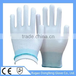 High Quality White Nylon Gloves Seamless Knit Hand Protection thumbnail-5