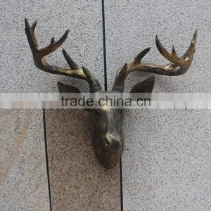 Resin Craft Good Quality Home Decoration Deer Head thumbnail-1
