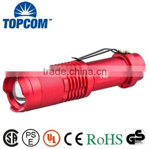 XML T6 LED Zoomable 5 Mode Flashlight Torch Lamp Zoom (Red) thumbnail-1