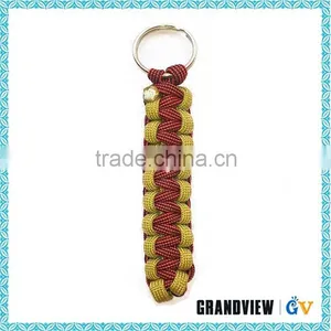 China OEM All Kinds Polyester 4mm Paracord Keychain thumbnail-5