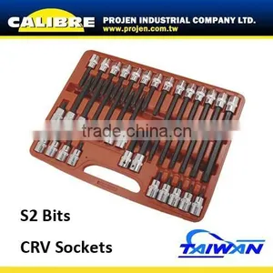 CALIBRE 32pc T20-T70 1/2 Dr Torx Socket Bits Sets thumbnail-1