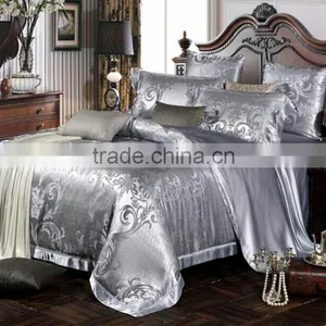 100% Silk Bedding Set, Elegant Jacquard Color thumbnail-2