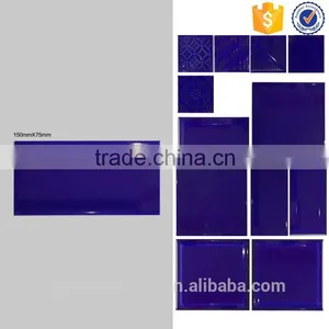 Good Quality6 75x150mm Glazed Ceramic Purple Blue Bathroom Facing Brick Wall Tile Foshan Factory thumbnail-1