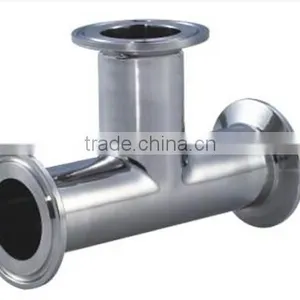 Sanitary Clamp Tee Stainless Steel Tee Dairy Processing Pipe Fitting thumbnail-1