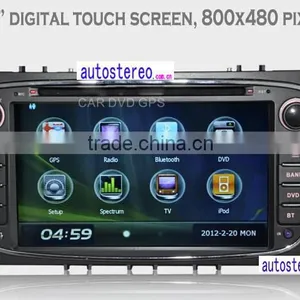 7 Inch Car Stereo GPS Headunit Multimedia DVD Player for Ford FocusKuga Galaxy Mondeo S-Max C-Max Car GPS Navigation Radio Sat thumbnail-1