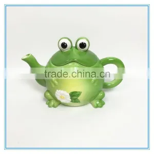 Eye-Catched Frog Shape Ceramic Tea Pot Canister Colour Spraying thumbnail-1