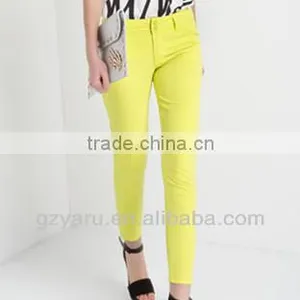Fashion Simple Cowboy Pencil Pants for Woman thumbnail-1