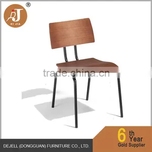 Simple Design Plywood Material Dining Room Furniture Metal Chair thumbnail-1