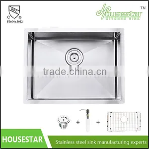 China Supplier Undermount Handmade Single Stainless Steel Kitchen Bar Sink thumbnail-1