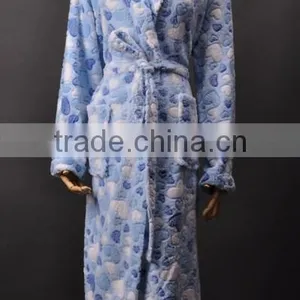 100% Polyester Eco-friendly Top Quality Colorful Coral Fleece Bathrobe thumbnail-3