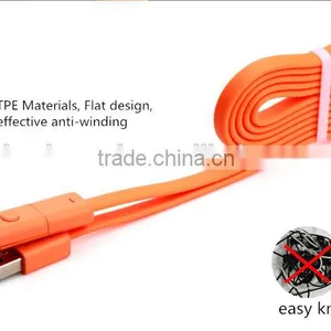 360 Degree Rotating Micro USB Charger Cable 2 in 1 Micro USB Data Cable for Android & Iphone thumbnail-5