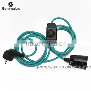 Pendant Light Lamp Holder Cord Sets French Plug With Porcelain Light Socket With On/Off Switch thumbnail-1