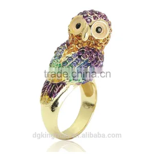 Lastest Animal Jewelry Design Kingman Crystal Pigeon Rings thumbnail-3