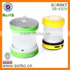 Wholesale Electronic Folding LED Camping Lantern With Hand Crank Cell Phone Charger thumbnail-6