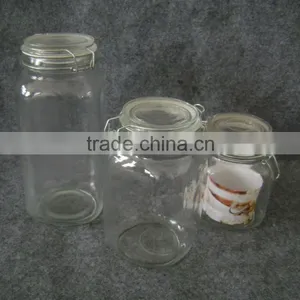 Square Airtight Glass Jar With Glass Lid thumbnail-1