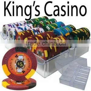 200pc Kings Casino Poker Chip Set With Acrylic Case thumbnail-1