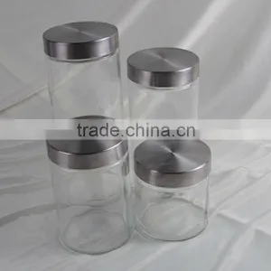 Glass Canister With Stainless Lid thumbnail-3