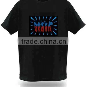 Good Quality Cotton Glowing El T-shirt Printing thumbnail-1
