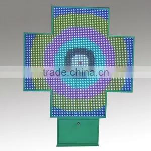 IP65 Outdoor LED Display P20 Pharmacy Cross Sign With Full Color thumbnail-5