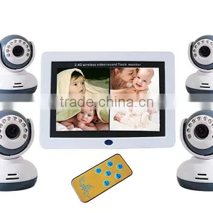 2.4GHz Wireless Infant Monitors Temperature Monitor Motion and Voice Alarm 7 Inch Color LCD Baby Monitor With Night Vision thumbnail-2