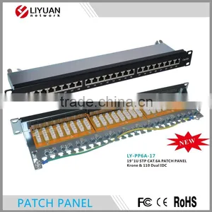 LY-PP6A-17 Made In China Cat6a Patch Panel T568 A, T568B Wiring Pattern Stp Cat 6 Patch Panel thumbnail-1