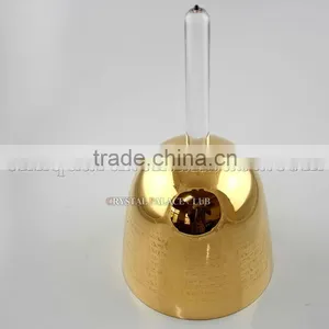 24k Gold Quartz Crystal Singing Bowl With Handle and Design thumbnail-4