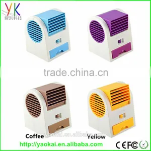 2016 NEW Hot Portable USB Mini Small Fan Cooling Desktop USB Battery Two Way Power Air Conditioner Bladeless Fan thumbnail-1