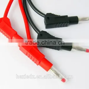 1.2M Dual Transparent Flexible Insulated Stackable 4mm Banana Plug Silicon Cable thumbnail-4