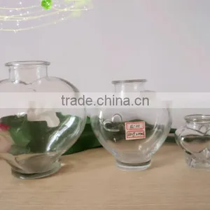 Varisized Glass Wishing Jar, Heart Shape Glass Jar With Cork thumbnail-1