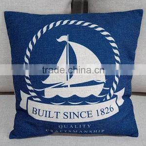 Custom Printed Photo Cushion Cover Decorative Nautical Pillow Case thumbnail-2