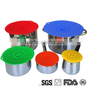 OEM Silicone Pot Cover Lid Set ,silicone Suction Lids for Bowl, Silicone Lids Spill thumbnail-3