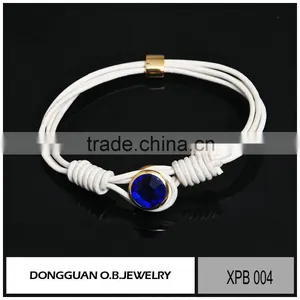 Adjustable Style Stainless Steel Material Leather Cord Bracelet thumbnail-1