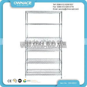 Chrome Wire Shelving Rack, Wire Shelf Storage, Chrome Shelving System thumbnail-3