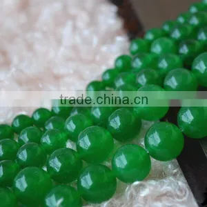 10mm Dyed Green Jade Beads thumbnail-1