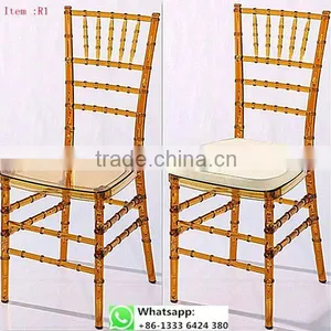 Quality Factory Supply Transparent Clear Acrylic Resin Chiavari Chair for Wedding Item: R1# thumbnail-1