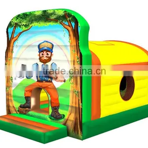 Funny Commercial Inflatable Jungle Bounce House, Air Bouncer Inflatable Trampoline thumbnail-1