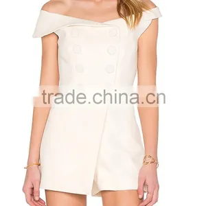 Short Sleeve Plain Solid ColourJumpsuit For Women thumbnail-3