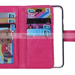 Universal Flip Separable PU/Genuine Leather Wallet Mobile Phone Case thumbnail-3