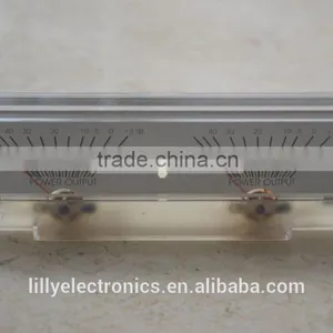 Panel 2 VU Meter 500uA 650 Ohm 156x52.5mm No Lamp SD-317 thumbnail-2