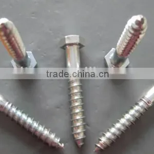 Steel DIN571 Hex Head Coach Screw Cr3 Zinc Plated thumbnail-1