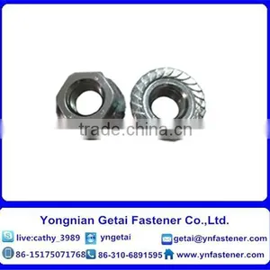 DIN6923 Hex Flange Nuts Serrated M6 Zinc Plated and Black thumbnail-3