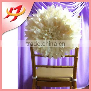 Wholesale Fancy Organza Flower Chair Sashes for Wedding Chair Covers thumbnail-5