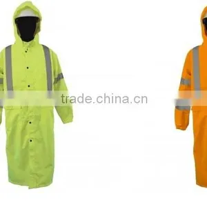 Long Raincoat With Safety Hi-Vis thumbnail-1
