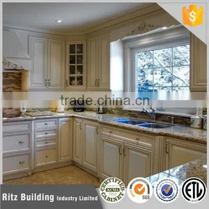 Kitchen Storage Furnitue, Tile White Solid Wood Kitchen Cabinet thumbnail-1