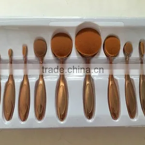 10pcs Kinds of Oval Makeup Brush Set thumbnail-1