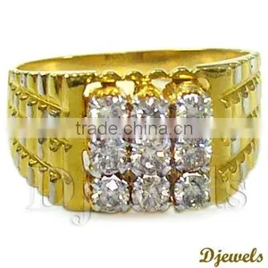 Diamond Gold Latest Gold Rings, Diamong Gents Wedding Rings, Diamond Engagement Jewellery thumbnail-1